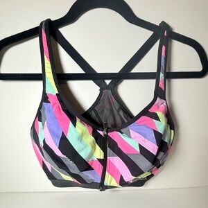 VSX Multicolor Striped Sports Bra